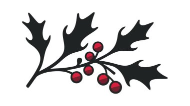 Kutlama dekorasyonları düz çizgi simgesi. Ökseotu sembolü. Mobil konsept ve web tasarımı için tabela, depolama.