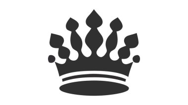 Crown logosu, ikon. Vektör illüstrasyonu beyaz arkaplanda izole edildi.