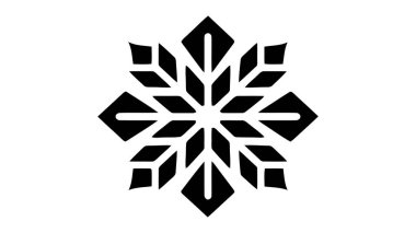 Kar Tanesi simgesi, vektör logosu beyaz arkaplanda izole edildi.