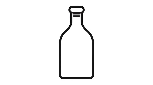 Bottle Vector Icon Logo Isolated White Background — Stock Vector