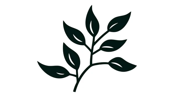 Sprossen Attrappe Öko Logo Blatt Sämling Wachsende Pflanze Vektorsymbol — Stockvektor