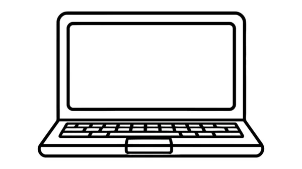 Ícone Laptop Estilo Moderno Plana Isolada Fundo Cinza Símbolo Computador — Vetor de Stock