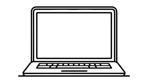 Икона Ноутбука Модном Плоском Стиле Изолирована Сером Фоне Компьютерный Символ — стоковый вектор