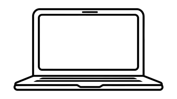 Ikona Notebooku Módním Plochém Stylu Izolované Šedém Pozadí Symbol Počítače — Stockový vektor