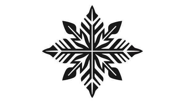 Icona Fiocco Neve Logo Vettoriale Isolato Sfondo Bianco — Vettoriale Stock