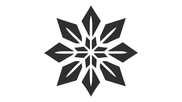 Icono Copo Nieve Logo Vectorial Aislado Sobre Fondo Blanco — Vector de stock