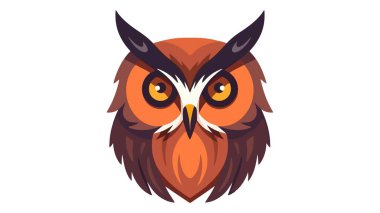 Owl logo. Vector illustration isolated on white background. clipart