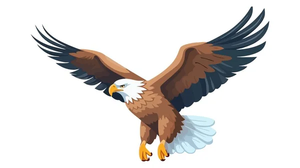 Kel kartal beyaz arka plan üzerinde izole. Vektör çizim.
