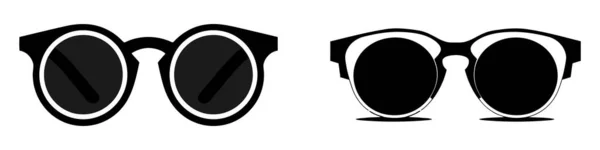 Eine Reihe Von Vektorbrillen Isoliert Auf Weißem Hintergrund — Stockvektor