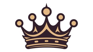 Beyaz arka plan üzerinde izole trendy düz stil taç simgesini. Vektör çizim.