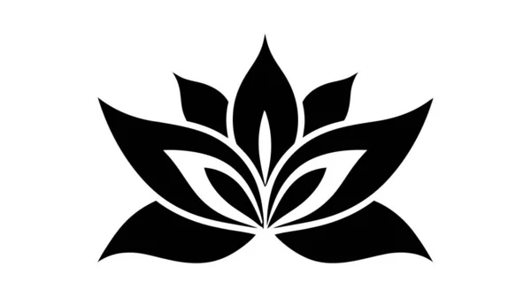 Çiçek Vektör Logosu Simge Vektör Illüstrasyonu Beyaz Arkaplanda Izole Edildi — Stok Vektör
