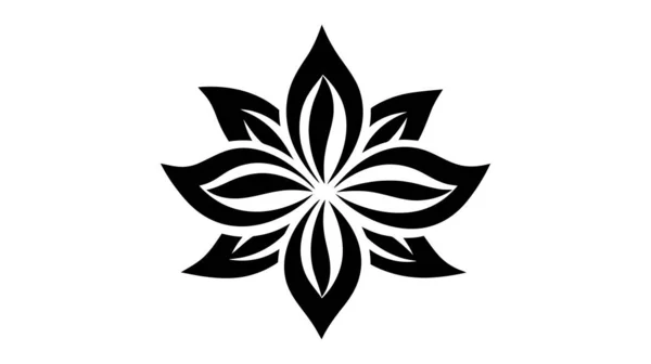 花のベクターロゴ アイコン 白を基調としたベクトルイラスト — ストックベクタ
