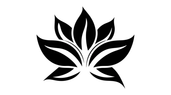 Logo Vectoriel Fleur Icône Illustration Vectorielle Isolée Sur Fond Blanc — Image vectorielle