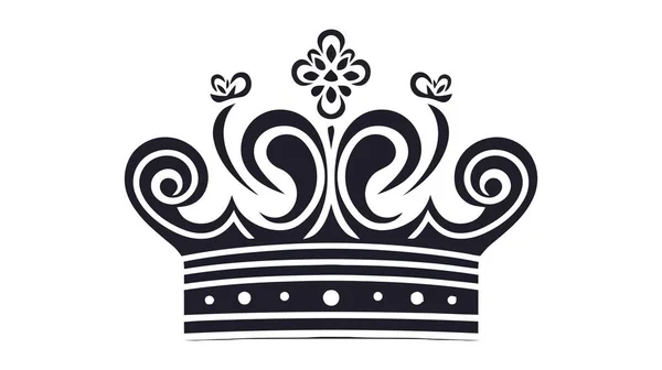 Crown Icon Estilo Plano Moda Aislado Sobre Fondo Blanco Ilustración — Vector de stock