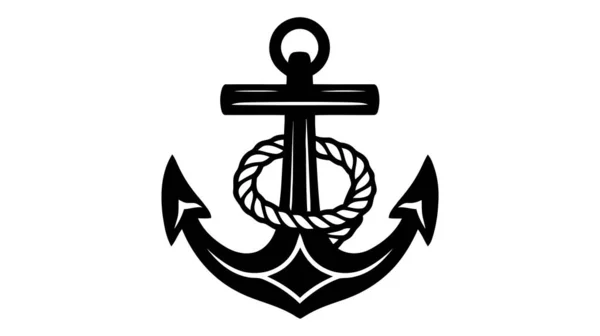 Anker Vector Pictogram Logo Boot Symbool Piraat Roer Nautische Maritieme — Stockvector