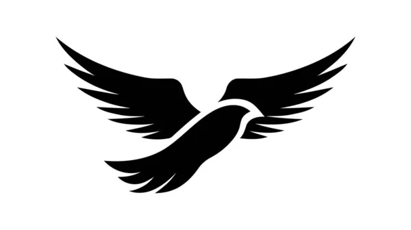 Asas Voadoras Bird Logo Modelo Vetorial Design Abstrato Ilustração Vetorial —  Vetores de Stock