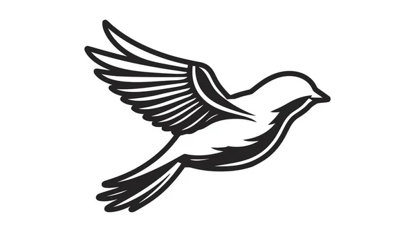 Uçan Kanatlar Kuş Logosu Soyut Tasarım Vektör Şablonu Vektör Illüstrasyonu — Stok Vektör