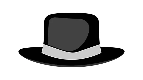 Παλιό Καπέλο Καπέλο Ανδρικού Κεφαλιού Παλιά Ρούχα Μόδας Κομψό Καπέλο — Διανυσματικό Αρχείο