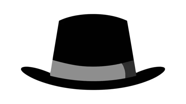 Παλιό Καπέλο Καπέλο Ανδρικού Κεφαλιού Παλιά Ρούχα Μόδας Κομψό Καπέλο — Διανυσματικό Αρχείο