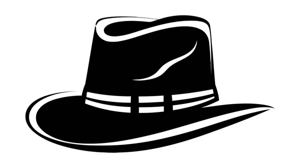 老式的旧帽子 旧衣服 精致的帽子 白色背景的矢量说明 — 图库矢量图片