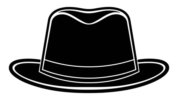 Eski Moda Şapka Erkek Başlığı Eski Moda Kıyafetler Zarif Şapka — Stok Vektör