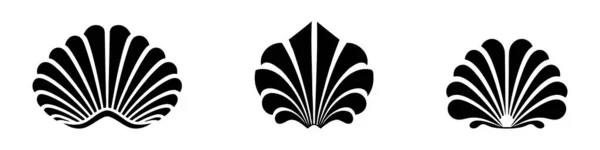 Ikona Wektora Muszli Prosty Płaski Symbol Białym Tle — Wektor stockowy