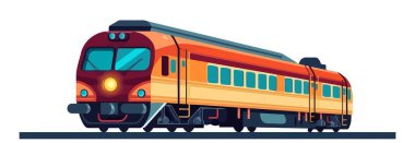 Vektör treni beyaz arkaplanda izole edildi.