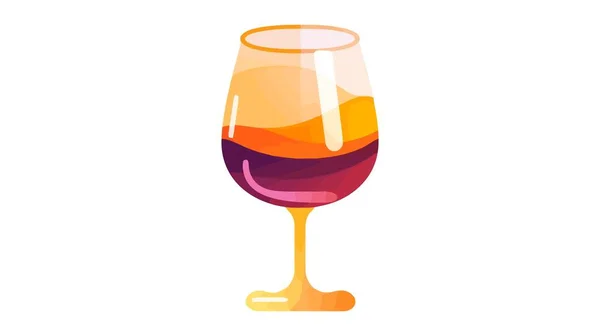 Weinglas Symbol Vektor Illustration Isoliert Auf Weißem Hintergrund — Stockvektor
