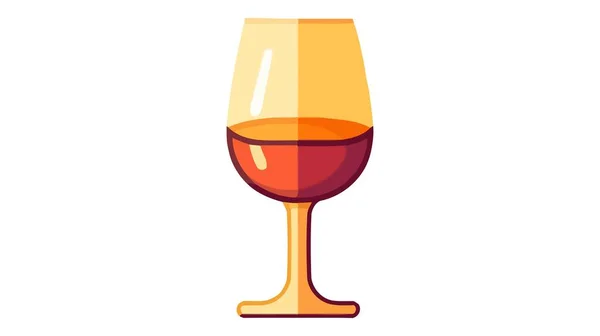 Weinglas Symbol Vektor Illustration Isoliert Auf Weißem Hintergrund — Stockvektor