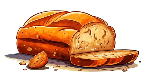 Ilustracja Chleba Wektorowy Chleb Białym Tle — Wektor stockowy