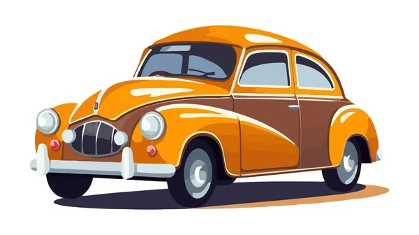 Carro Velho Desenhando Vetor Isolado Ilustração Automática Retrô Veículo Antigo — Vetor de Stock