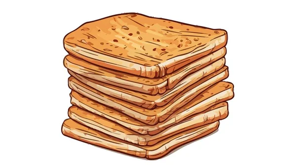 面包插图 白色背景的矢量面包 — 图库矢量图片
