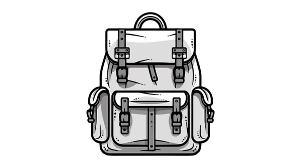 Векторний Рюкзак Значка Подорожі Логотип Ізольовано Білому Тлі — стоковий вектор