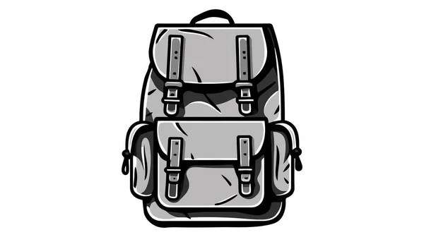 Vektorový Batoh Pro Ikonu Cestování Logo Izolované Bílém Pozadí — Stockový vektor