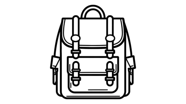 Seyahat Simgesi Için Vektör Sırt Çantası Beyaz Arkaplanda Logo Izole — Stok Vektör