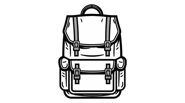 Vector Σακίδιο Πλάτης Για Εικονίδιο Ταξιδιού Λογότυπο Που Απομονώνεται Λευκό — Διανυσματικό Αρχείο