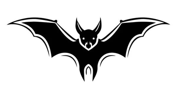 Ilustração Ícone Morcego Fundo Branco Logotipo Vector — Vetor de Stock