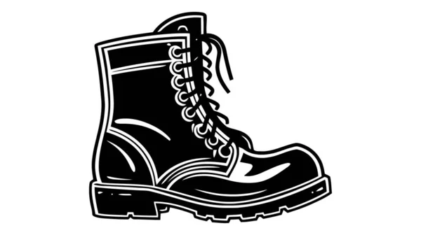 Ícone Inicialização Ícone Botas Caminhada Ilustração Vetorial Símbolo Sapato Preto — Vetor de Stock