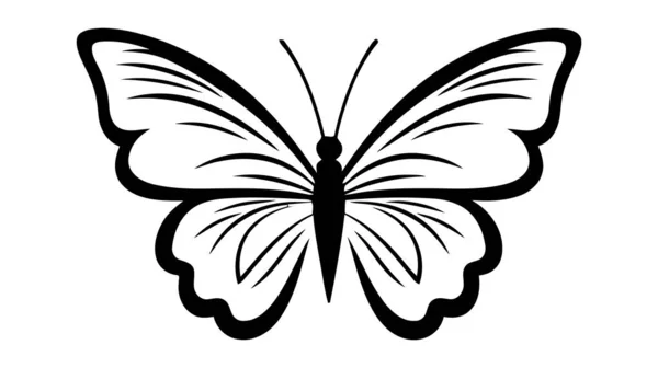 Vector Icono Conceptual Simple Mariposa Logo Ilustración Vectorial — Vector de stock