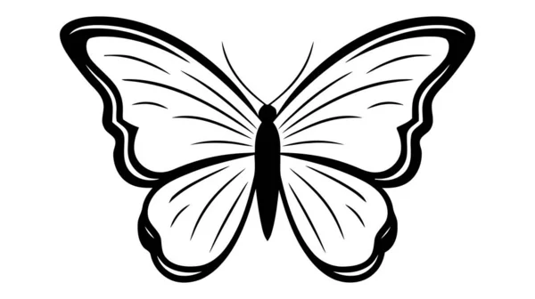 Vector Icono Conceptual Simple Mariposa Logo Ilustración Vectorial — Vector de stock