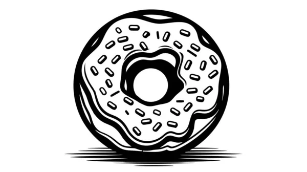 Donut Outline Icon Logo Donut Line Art Ilustración Vectorial Aislado — Vector de stock