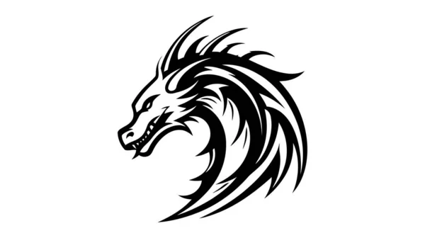 Dragón Icono Vector Diseño Ilustración Logo Vectorial Sobre Fondo Blanco — Vector de stock