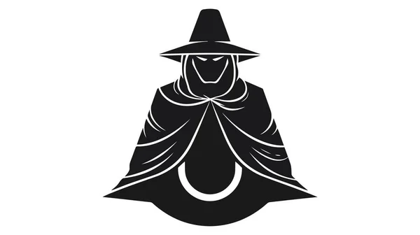 Sihirbaz Logosu Ikon Beyaz Arkaplanda Vektör Simgesi — Stok Vektör