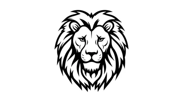 ライオンロゴベクトルイラスト エンブレムデザイン ライオンのロゴ 白い背景のアイコン — ストックベクタ