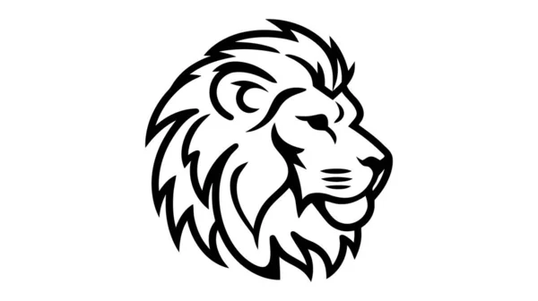 狮子标识矢量图解 徽章设计 狮子标志 白色背景上的图标 — 图库矢量图片
