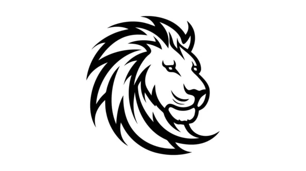 ライオンロゴベクトルイラスト エンブレムデザイン ライオンのロゴ 白い背景のアイコン — ストックベクタ