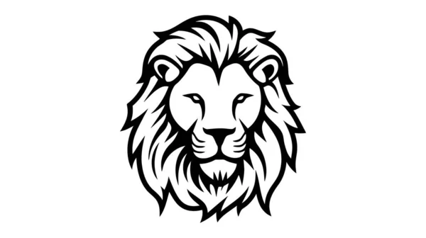 Ilustração Vetor Logotipo Leão Projeto Emblema Logotipo Leão Ícone Fundo — Vetor de Stock