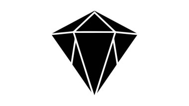 Vektör dehası, elmas çizgi ikonu. mobil konsept ve web tasarımı için doğrusal biçim işareti.