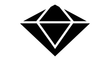 Vektör dehası, elmas çizgi ikonu. mobil konsept ve web tasarımı için doğrusal biçim işareti.