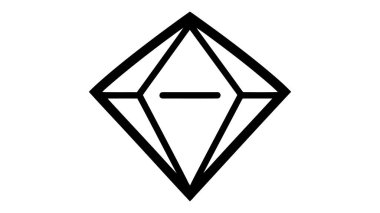 Vektör dehası, elmas çizgi ikonu. mobil konsept ve web tasarımı için doğrusal biçim işareti.